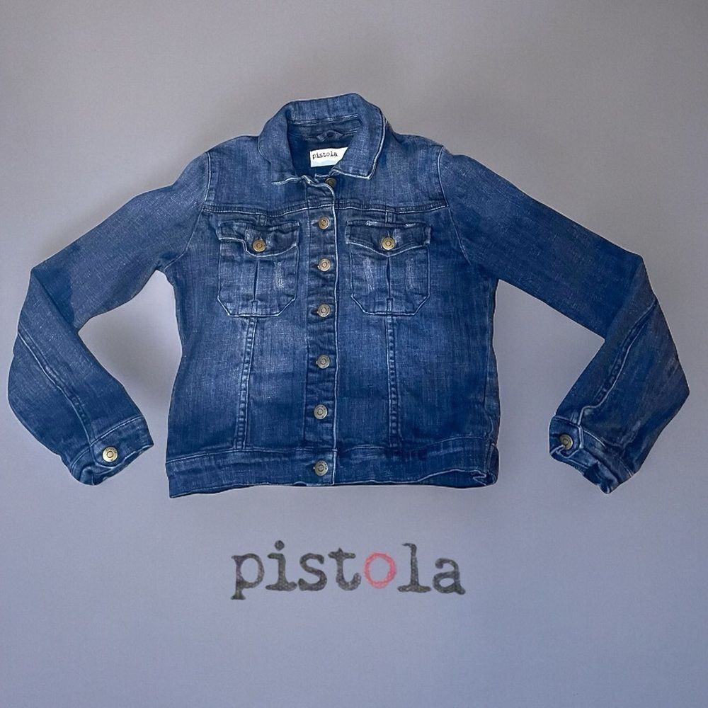 PISTOLA Stretch Denim Jacket in Night Shade S
